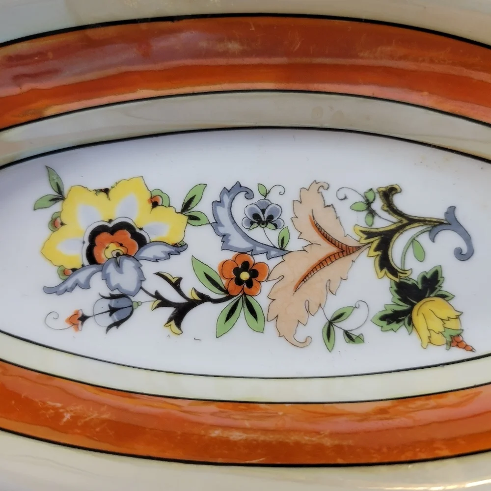 Vintage German Oval Celery Serving Dish.